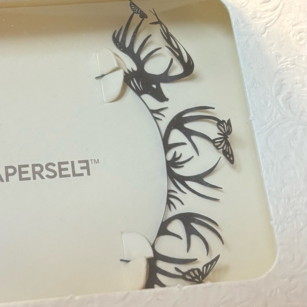“Deer & Butterfly” Paperself Black paper Eyelash